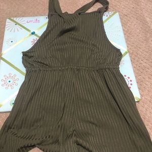 Army green romper